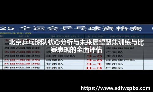 北京乒乓球队状态分析与未来展望聚焦训练与比赛表现的全面评估